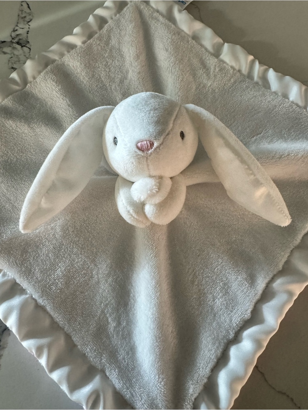 NWOT~Carters Bunny Lovey Satin Lining with Bright Floral Underside
